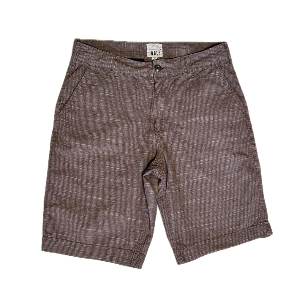Citizen Wolf men’s maroon textured casual shorts